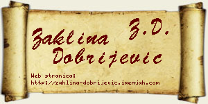 Žaklina Dobrijević vizit kartica
